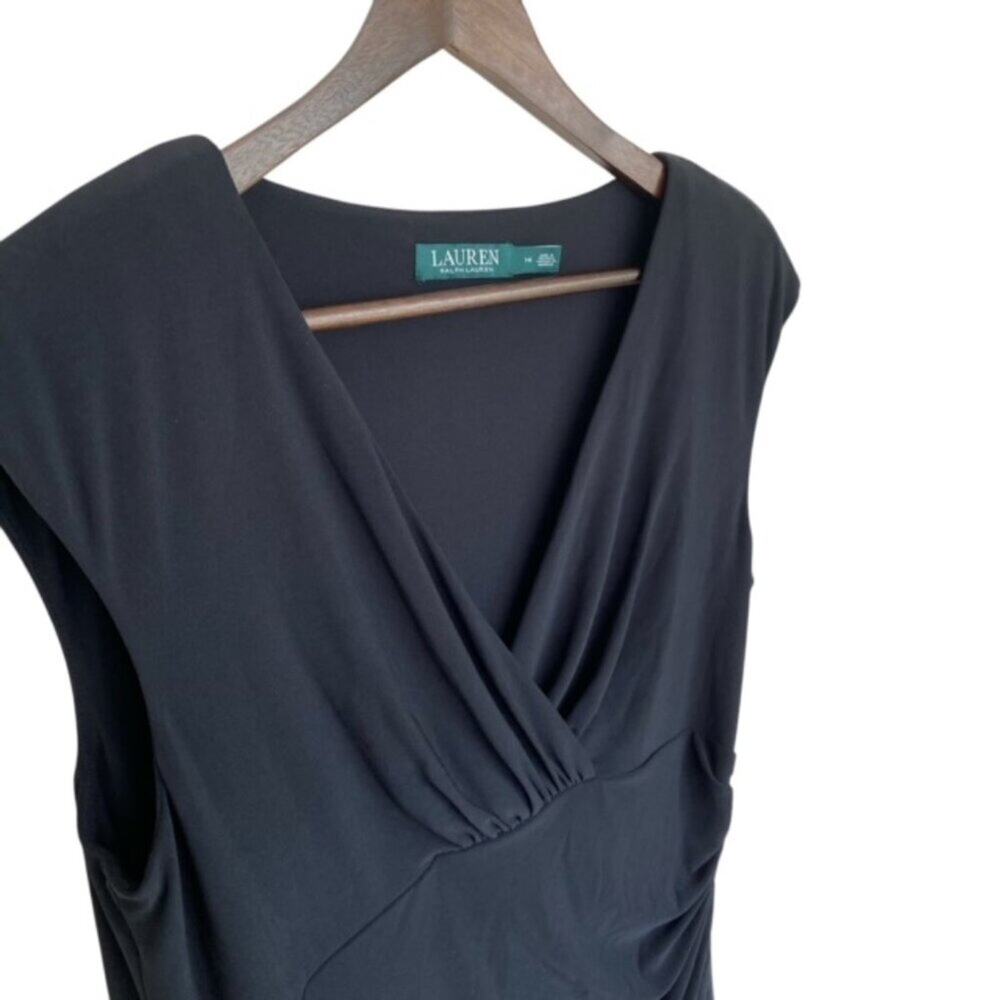 Lauren Ralph Lauren Black Sleeveless Dress - Size 14 - Picture 2 of 6